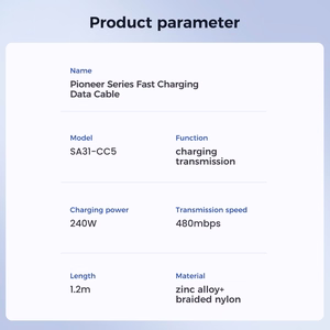 USB kabelis Joyroom SA31-CC5 USB-C to USB-C 240W 1.2m juodas