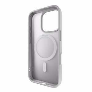 Puro Gradient Magnetinis silikoninis dėklas telefonui iPhone 16 Pro - sidabrinis