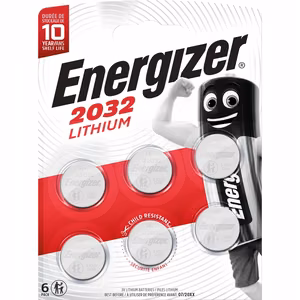 Energizer special CR2032 batteries, 6 pieces, new