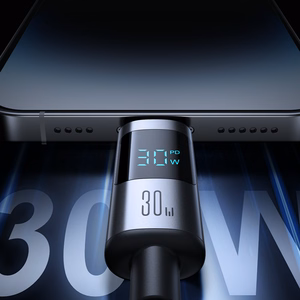 Joyroom S-A16 Pro Prism serijos 30W USB-C - Lightning kabelis su ekranu 1,2 m - juodas