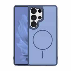 Frame Thin Mag dėklas for Samsung Galaxy S25 Ultra tamsiai mėlynas