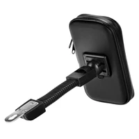 Motociklo laikiklis mobiliajam telefonui atsparus vandeniui su užtrauktuku (6,4" - 8") juodas