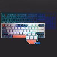 Machenike K500-B61 Laidinė mechaninė žaidimų klaviatūra su apšvietimu, Red Switch - baltas ir mėlynas