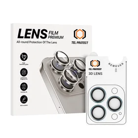 Apsauginis stiklas Tel Protect 3D Lens ant kameros Iphone 13 Pro/13 Pro Max mėlynas (3 lęšiai)