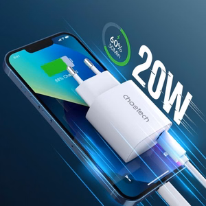 Įkroviklis Choetech Q5004 baltas (USB-C / 20W) (2 vnt.)