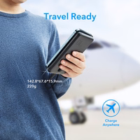 VEGER išorinė baterija 10000 mAh PD QC3.0 2A 20W L10S (W1105PD) juoda