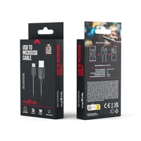 Maxlife kabelis USB - microUSB 1,0 m 2A juodas