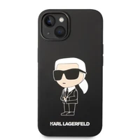 Karl Lagerfeld KLHMP14MSNIKBCK iPhone 14 Plus 6.7" juodas silikoninis dėklas Ikonik, magnetinis (MagSafe)