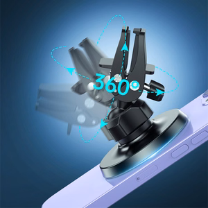 Crong Carclip Magnetic magnetinis automobilinis telefono laikiklis, suderinamas su MagSafe, juodas