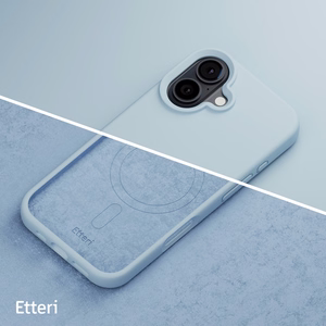 "Etteri" silikoninis magnetinis dėklas "iPhone 16 Plus" 6,7" šviesiai mėlynas
