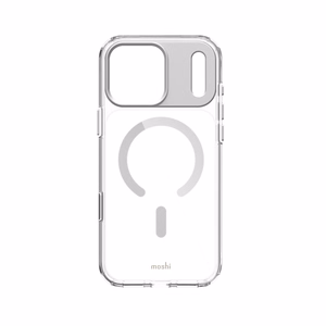 Moshi iGlaze MagSafe dėklas, skirtas iPhone 17 Pro Max, „Luna Silver“ spalvos