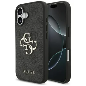 Guess 4G Didelio logotipo dėklas telefonui iPhone 17 - juodas