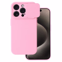 Camshield Soft dėklas telefonui Iphone 15 Pro Max šviesiai rožinė