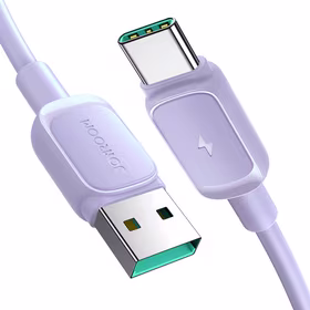Joyroom Multi-Color Series A14 USB-A / USB-C 3A 1.2 m kabelis - violetinis