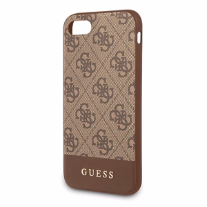Чехол Guess 4G Stripe Collection для iPhone 7 / 8 / SE 2020 / SE 2022 - коричневый