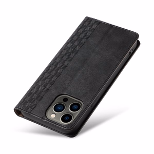 Magnetinis dirželio dėklas iPhone 12 Pro Max piniginė + mini pakabukas juodas
