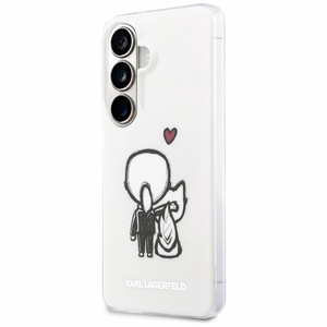 Karl Lagerfeld dėklas IML Karl ir Choupette MagSafe skirtas Samsung Galaxy S26 skaidrus