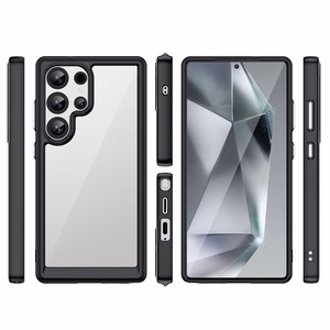 Dėklas telefonui (m) su gelio rėmeliu Samsung Galaxy S25 Ultra - juodas (m)