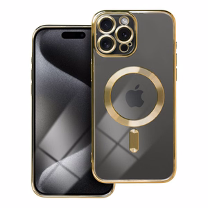 ELECTRO MAG COVER dėklas telefonui suderinamas su Magnetiniu IPHONE 15 Pro Max auksinis