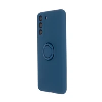 Dėklas telefonui Samsung Galaxy S21 FE su piršto žiedu, mėlynas