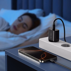 Tech-Protect NC20W USB-C 1 jungties PD20W sieninis įkroviklis – juodas