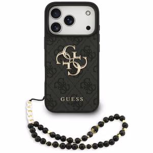 Guess 4G Strap 4G Classic Logo dėklas telefonui iPhone 17 Pro - juoda