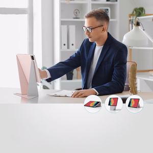 "AmazingThing Matte Pro Mag Folio" dėklas su stovu, skirtas "iPad Air M3" 11" - rožinis