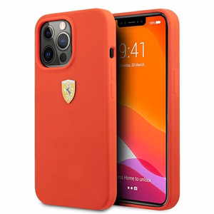 Ferrari FESSIHCP13XRE iPhone 13 Pro Max 6.7" kietas silikoninis dėklas raudonas/raudonas
