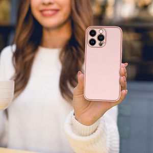 TEL PROTECT prabangus dėklas telefonui Iphone 14 Pro šviesiai rožinė