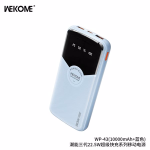 Išorinė baterija WK Design „WP-43“ mėlyna 20000mAh (22.5W)