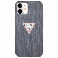 Guess GUHCP12SPCUJULDB iPhone 12 mini 5.4" tamsiai mėlynas kietas dėklas Jeans kolekcija