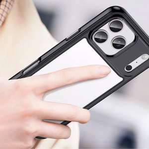 Outer Space dėklas telefonui iPhone 17 Pro Max - juodas permatomas