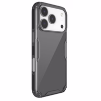 Nillkin Nature TPU Pro dėklas telefonui iPhone 17 Pro - pusiau skaidrus juodas