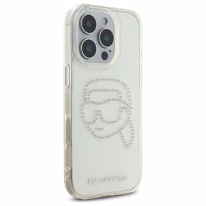 Karl Lagerfeld KLHCP16XHKHDCELT iPhone 16 Pro Max 6.9" permatomas kietas dėklas IML Rhinestones Karl galva