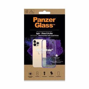 PanzerGlass ClearCase antibakterinis militarinės klasės sertifikuotas dėklas telefonui iPhone 13 Pro Max - skaidrus violetinis