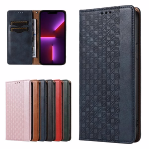 Magnet Strap Case Case for iPhone 14 Flip Wallet Mini Lanyard Stand Blue