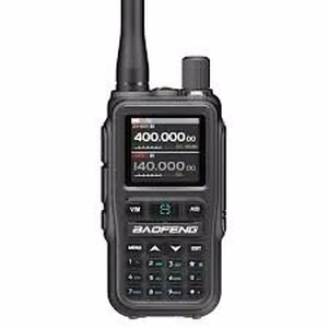 Baofeng UV-5R EU Mini – nešiojamoji radijo stotelė, USB-C, Bluetooth, VHF/UHF, aviacijos dažnių juosta, pilka
