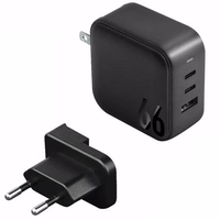 ENERGEA tinklo įkroviklis 1xUSB+2xUSB-CPD-PPS-QC 3.0 66W 2C1A juodas US+EU Travelite GAN66