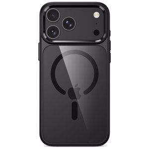 Tech-Protect Magmat MagSafe CC dėklas, skirtas iPhone 17 Pro Max / 18 Pro Max – skaidrus juodas