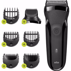 Braun Series 3 300BT – akumuliatorinė elektrinė barzdaskutė, iki 30 min., NiMH, juodas