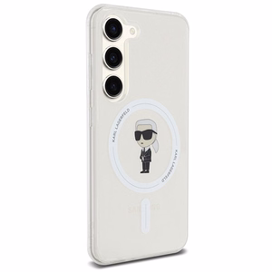 Karl Lagerfeld IML Ikonik magnetinis dėklas telefonui Samsung Galaxy S23 - permatomas