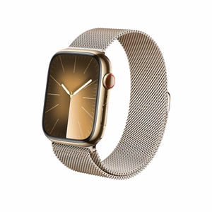Crong Milano Steel nerūdijančiojo plieno dirželis, skirtas Apple Watch 44 / 45 / 46 / 49 mm, šampano spalvos