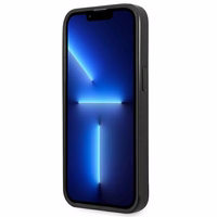 Guess GUHCP14MPSATLG iPhone 14 Plus 6.7 "sidabrinis/sidabrinis kietas dėklas SaffianoTriangle Logo