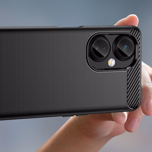 Carbon dėklas OnePlus Nord CE 3 lankstus silikoninis anglies dėklas juodas