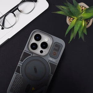 FORCELL F-PROTECT Levels su dvigubo sluoksnio 4D technologija, karinio kritimo testuotas, suderinamas su MagSafe IPHONE 16 PLUS kibernetinis pilkas