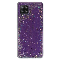 Brilliant skaidrus dėklas telefonui Samsung Galaxy A42 5G violetinis