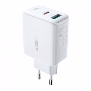 Acefast sieninis įkroviklis USB Type C / USB 32W, PPS, PD, QC 3.0, AFC, FCP baltas (A5 baltas)