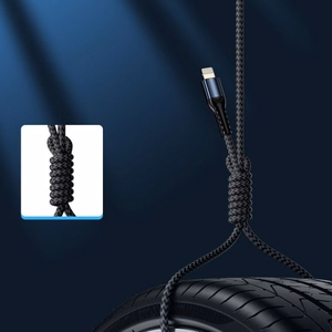 USB laidas Joyroom N10 pilkas Lightning (rinkinys 3 vnt.: 25cm / 120cm / 200cm)