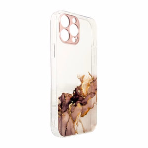 Marmurinis dėklas telefonui Xiaomi Redmi Note 11 Pro gelinis dangtelis rudas marmuras