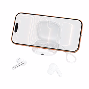 XO Bluetooth earphones G53 TWS white ANC + ENC with stand